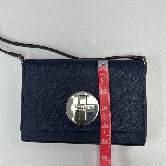 KATE SPADE ♠️ Clutch Crossbody Navy with Gold Hardware bag - Picture 8 of 9